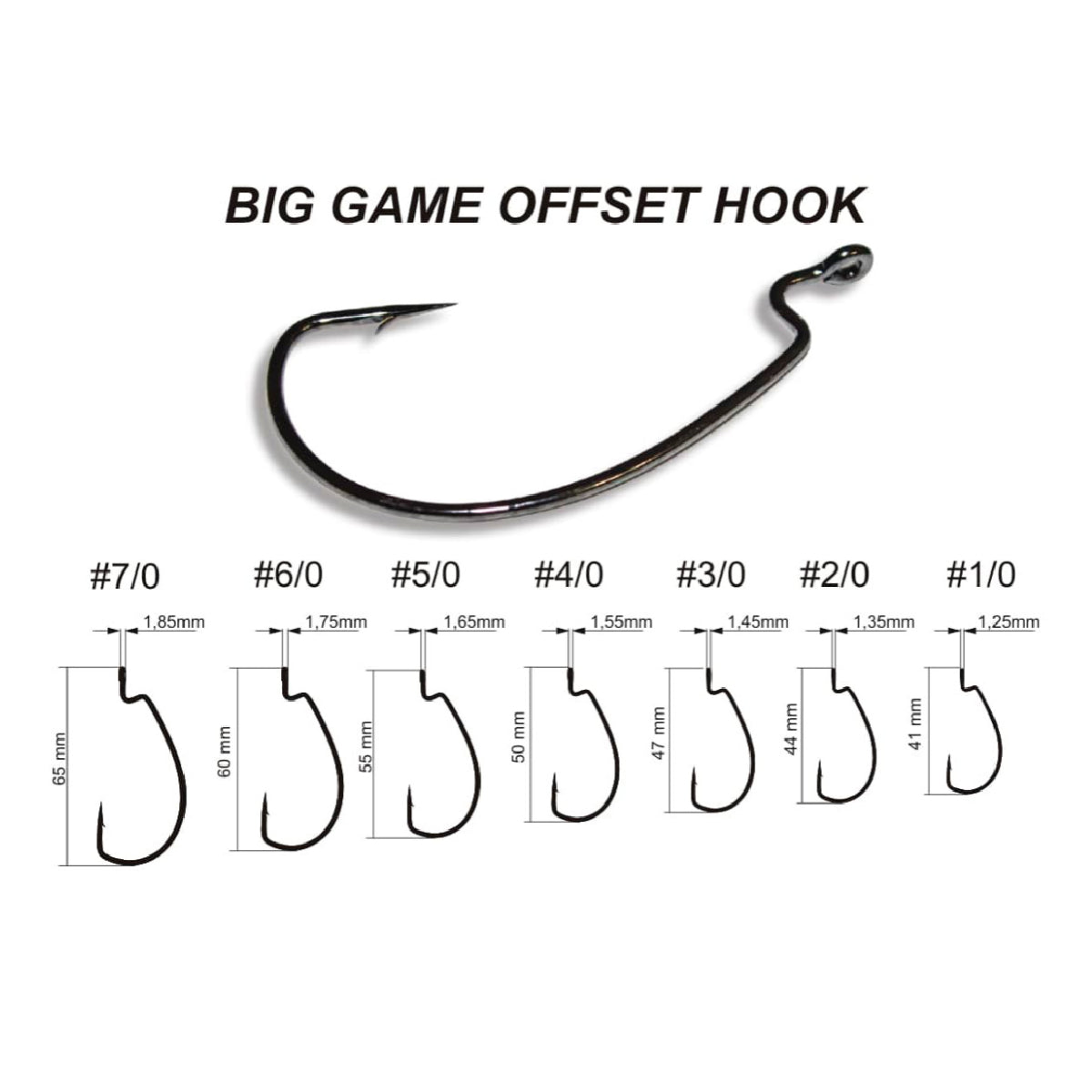 Angry Baits KUMHO Offset Worm Hook Size 5/0 | For 6.5–7.5” Soft Baits | High Carbon Steel | Pack of 5 pcs