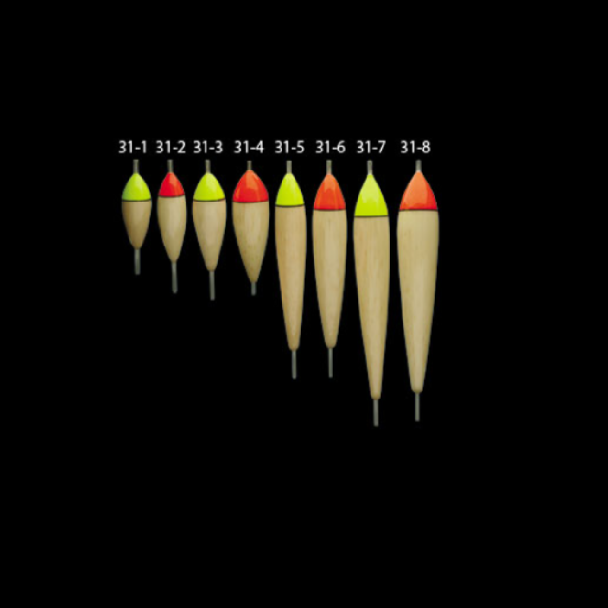 Blackbird B31-R7 Balsa, 3in1 Float, .8"Dia x 5", Red, 2pk
