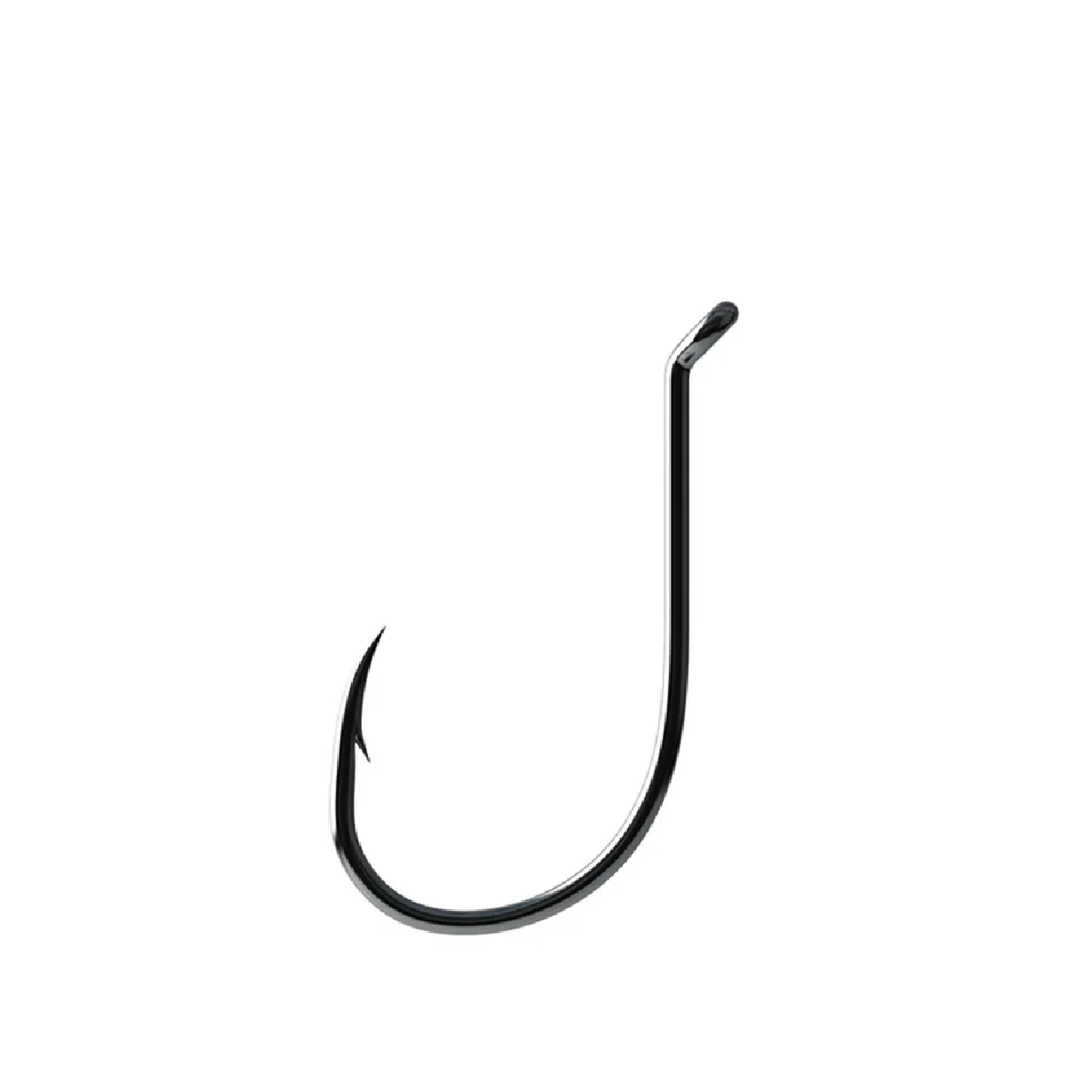 Eagle Claw L2BGH-8 Lazer Sharp Octopus Hook, Size 6.Size 8, Needle Point Long Shank, Heavy Wire, Offset, Up Eye, Platinum Black, 12 per Pack