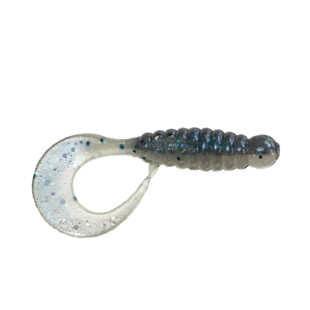 Angry Baits Twister 2.2” – 04 White Mouse UV Edible Soft Bait | Curly Tail Grub | Pack: 7 pcs | Brand: Angry Baits