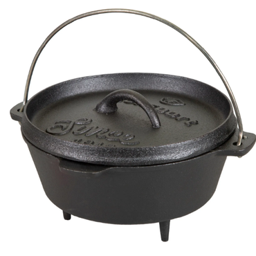 Stansport 16018-20 Cast Iron Dutch Oven - 2 Qt - With Legs - Pre-Seasoned