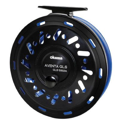 Okuma GLS-5002A-BL Aventa GLS 5" Float Reel with Black and Blue anodizing