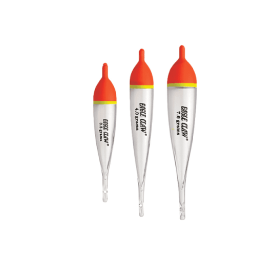 Eagle Claw FSHCLR-4 Steelhead Float Clear w/Red Top-4" 2Pk