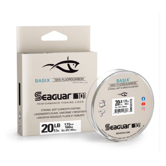 Seaguar BasiX Fluorocarbon Line 20lb 200yd Clear