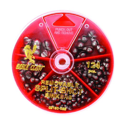 Eagle Claw  Removeable Split Shot 124Pc