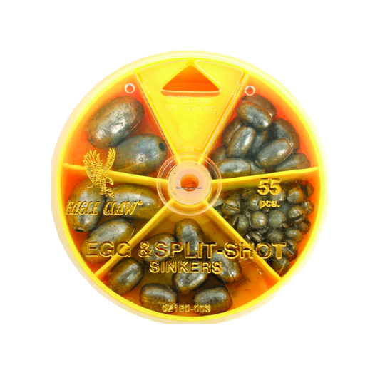 Eagle Claw 02180H-003 Egg & Split Shot Asst 55Pc