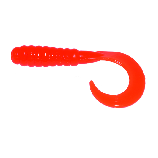 Big Bite Baits BBB-CTG405 4" Curl Tail Grub Orange 10 per pack