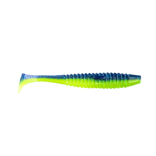 Edible Soft Bait – Shiner Vibrotail 5" – Color: 05 Acid Violet UV Brand: Angry Baits Pack Size: 4 pcs