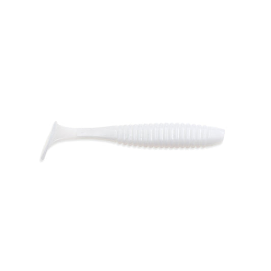 Angry Baits Shiner 4” – 13 White UV Edible Soft Bait | Paddle Tail Swimbait | Pack: 4 pcs | Brand: Angry Baits