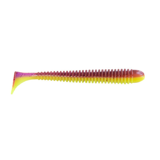 Edible Soft Bait – Zander Worm 4.5” – Color: 54 LOX Chartreuse UV Brand: Angry Baits Pack Size: 4 pcs