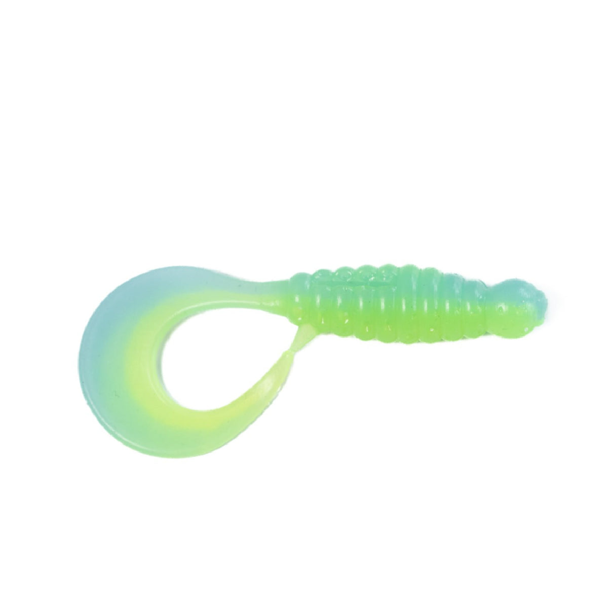 Angry Baits Twister 2.2” – 14 Patriot UV Edible Soft Bait | Curly Tail Grub | Pack: 7 pcs | Brand: Angry Baits