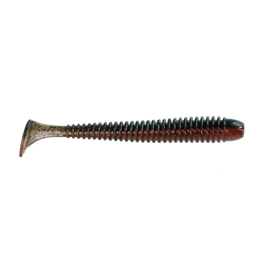 Edible Soft Bait – Zander Worm 4.5” – Color: 52 Red Craw Dad UV Brand: Angry Baits Pack Size: 4 pcs