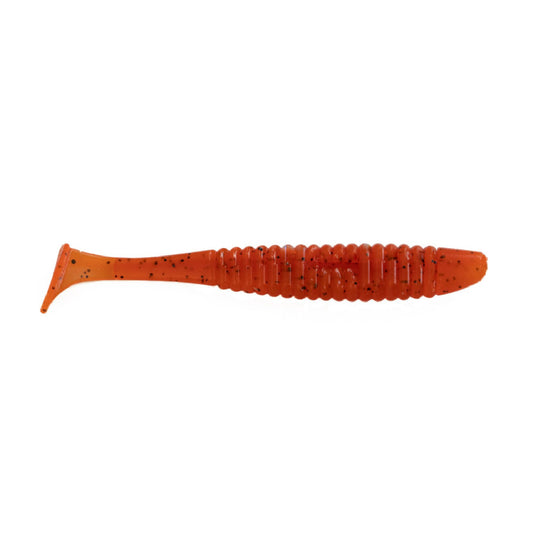 Angry Baits Shiner 4” – 18 HOT Carrot UV Edible Soft Bait | Paddle Tail Swimbait | Pack: 4 pcs | Brand: Angry Baits