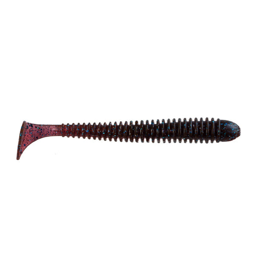 Edible Soft Bait – Zander Worm 4.5” – Color: 11 Grape UV Brand: Angry Baits Pack Size: 4 pcs