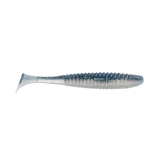 Edible Soft Bait – Shiner Vibrotail 5" – Color: 04 White Mouse UV Brand: Angry Baits Pack Size: 4 pcs