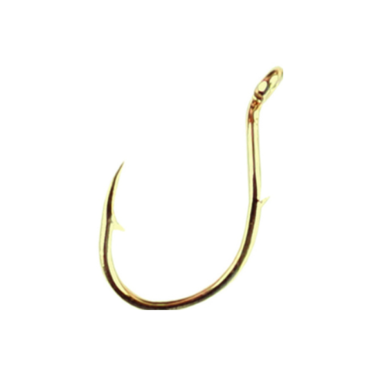 agle Claw 038AH-10 Salmon Egg Up Eye Offset Size 10, Gold, 10Pk
