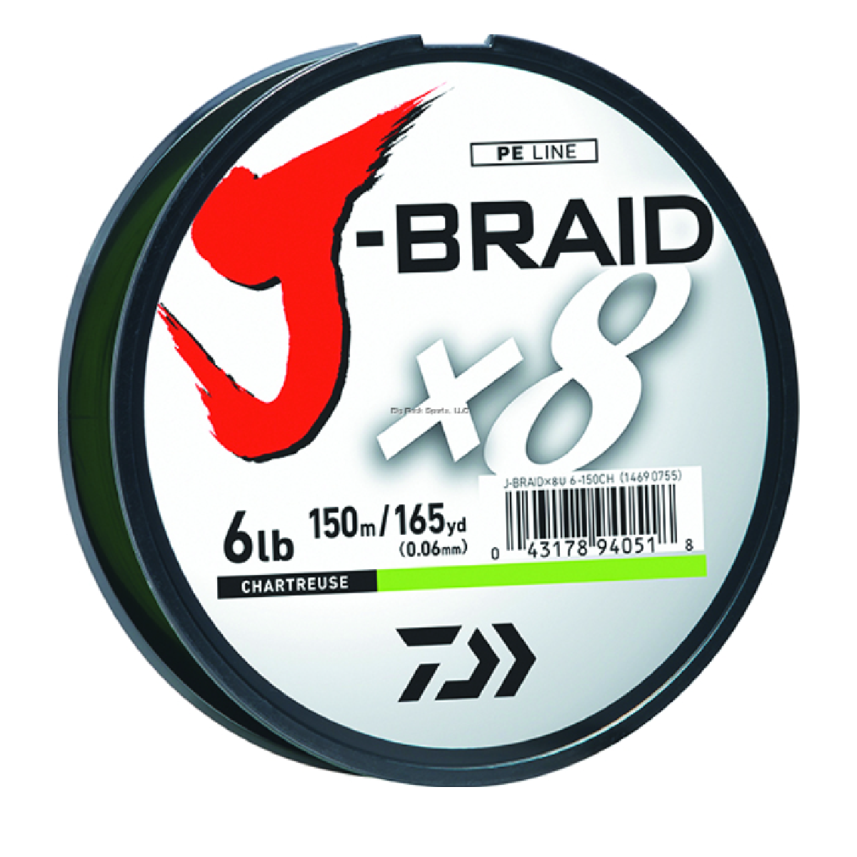 Daiwa JB8U20-300CH J-Braid x8 8 Strand Braided Line