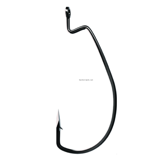 Eagle Claw TK120-4/0 Trokar EWG Magworm Hook, Size 4/0, Forged, Z Bend, Heavy Wire, Ringed Eye, Black Chrome, 5 per Pack