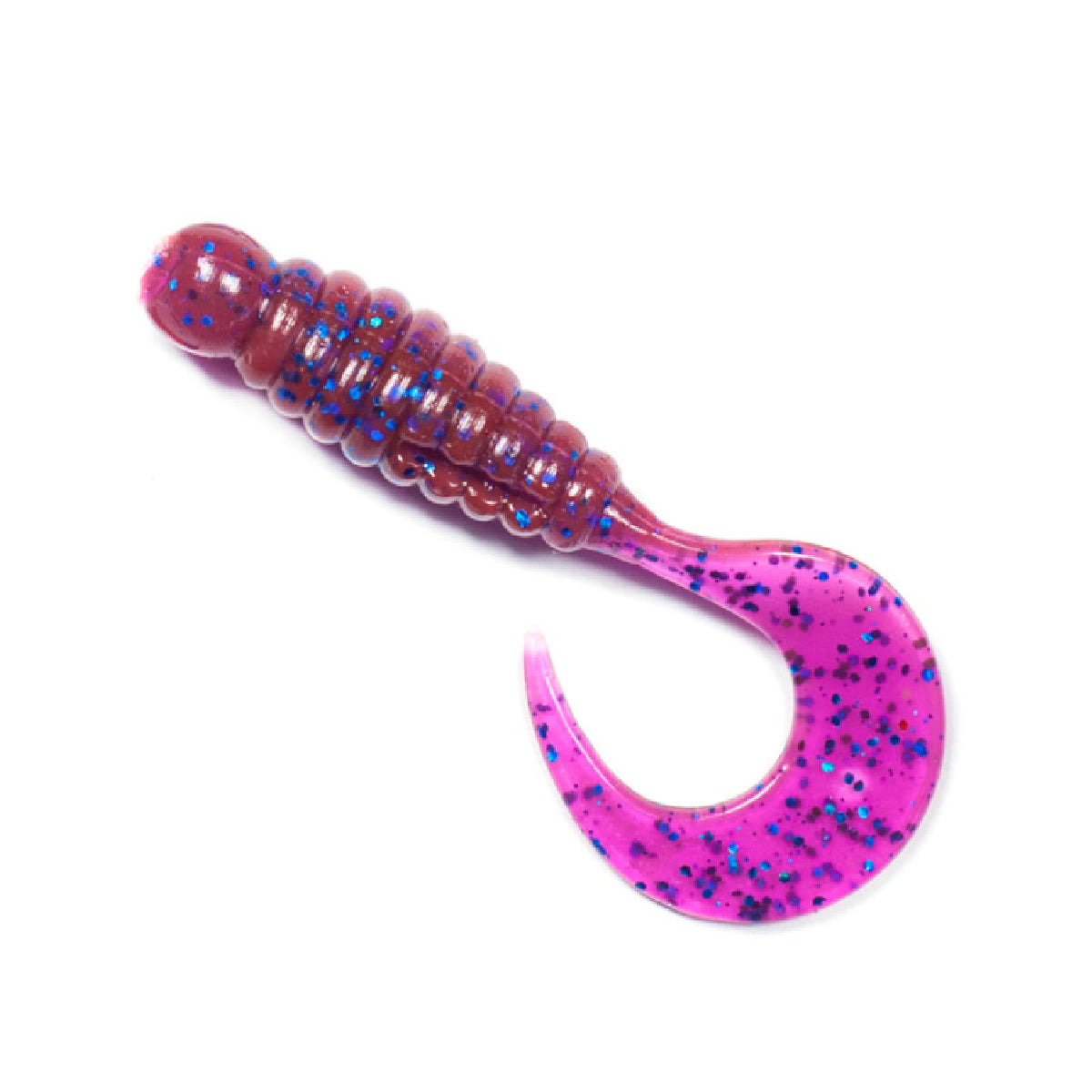 Angry Baits Twister 2.2” – 01 Lox UV Edible Soft Bait | Curly Tail Grub | Pack: 7 pcs | Brand: Angry Baits