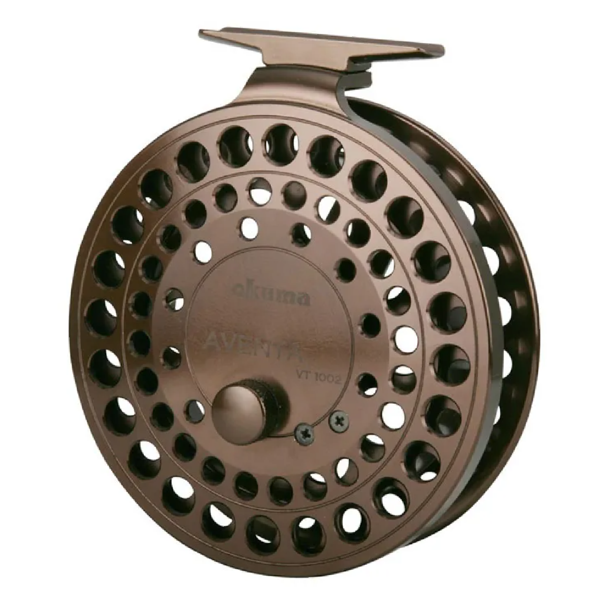 Okuma VT-1002 Aventa Centerpin Float Reel, Machined Aluminum Frame and Spool, 2 SS Japanese Ball Bearings, On/Off Clicker