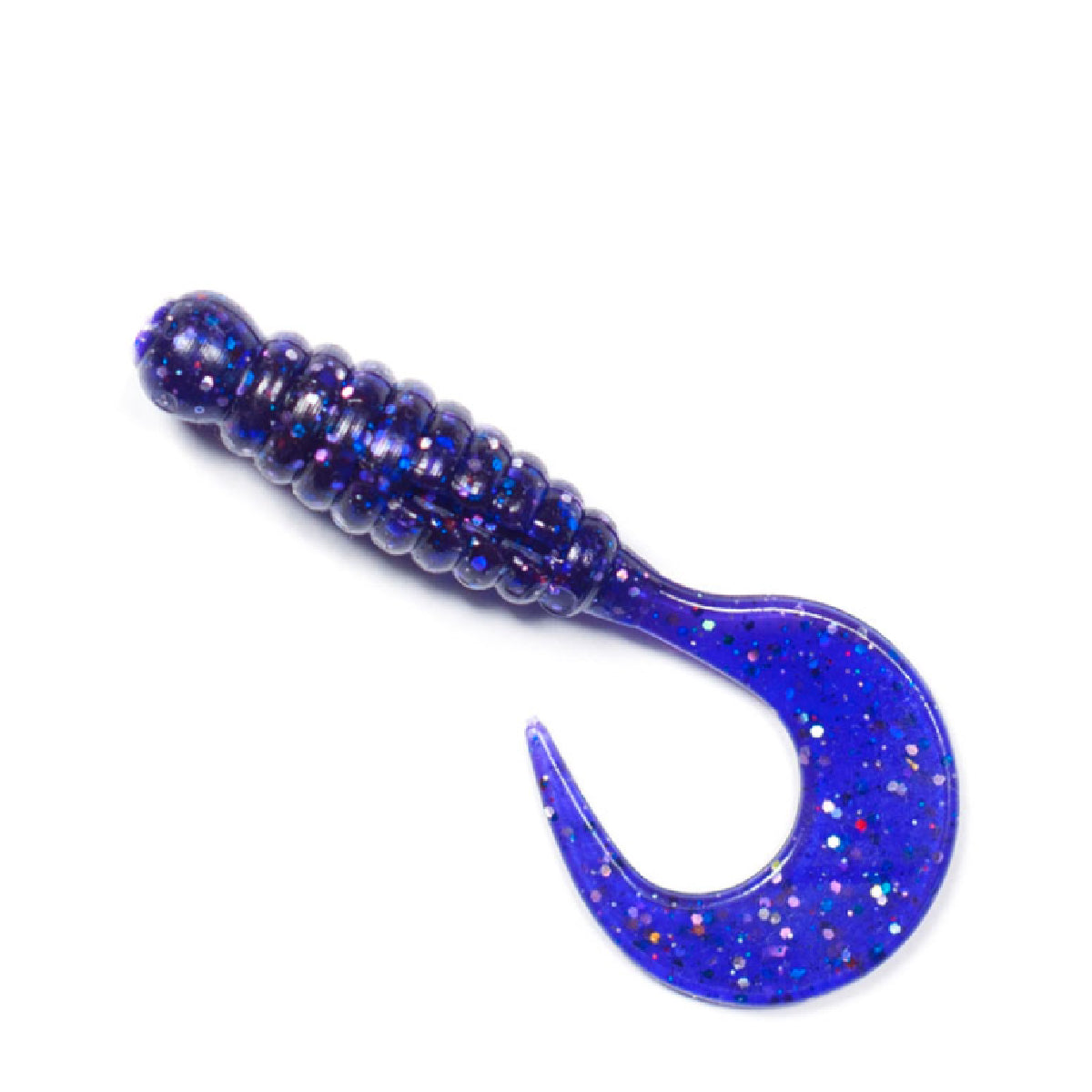 Angry Baits Twister 2.2” – 03 Violet UV Edible Soft Bait | Curly Tail Grub | Pack: 7 pcs | Brand: Angry Baits